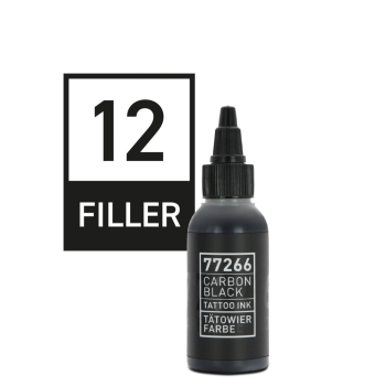 77266 Carbon Black Tattoofarbe - Filler 12 - 50ml.