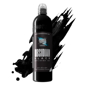 World Famous Limitless Tattoofarbe - Obsidian Black Outlining 240ml.