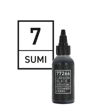 77266 Carbon Black Tattoofarbe - Sumi 7 - 50ml.