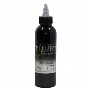 ALPHA superfluid Tattoofarbe 100% Black 150ml
