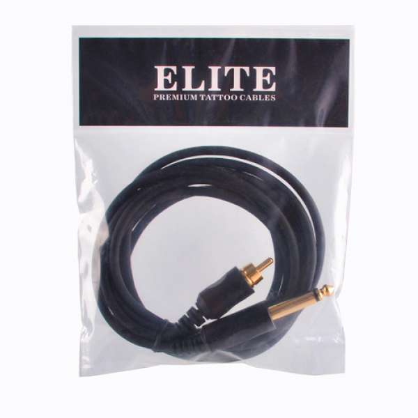 Elite RCA Kabel - Straight, Schwarz mit Klinkenstecker 2,4m.