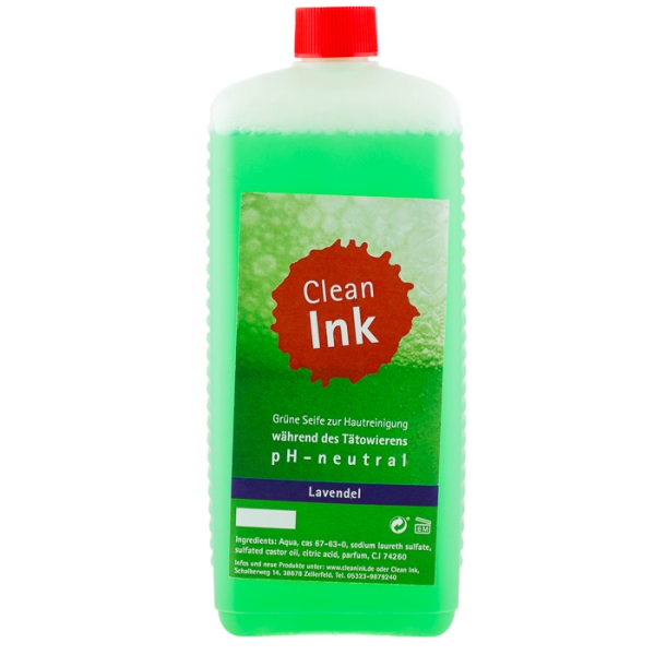 Clean Ink Grüne Seife 1000 ml mit Lavendel Duft
