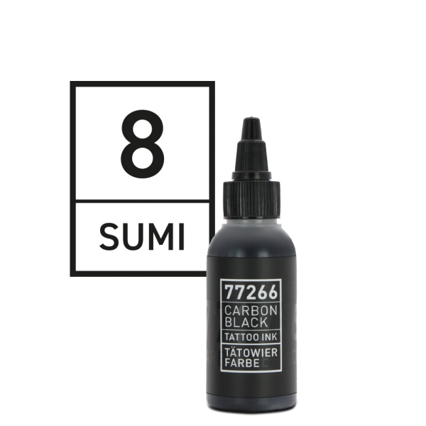 77266 Carbon Black Tattoofarbe - Sumi 8 - 50ml.