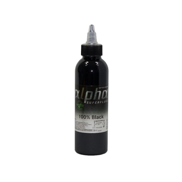 ALPHA superfluid Tattoofarbe 100% Black 30ml