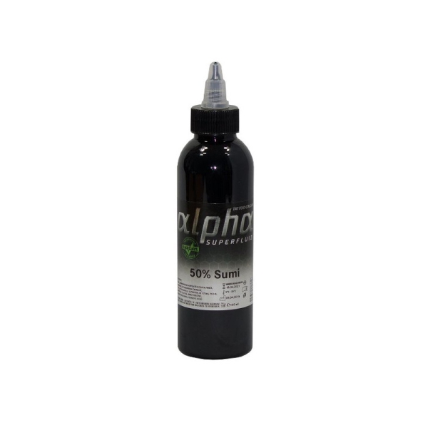 ALPHA superfluid Tattoofarbe 50% Sumi 30ml