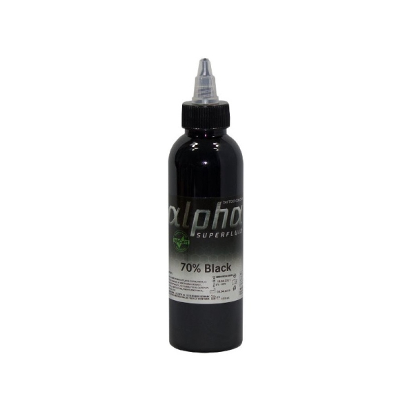 ALPHA superfluid Tattoofarbe 70% Black 30ml