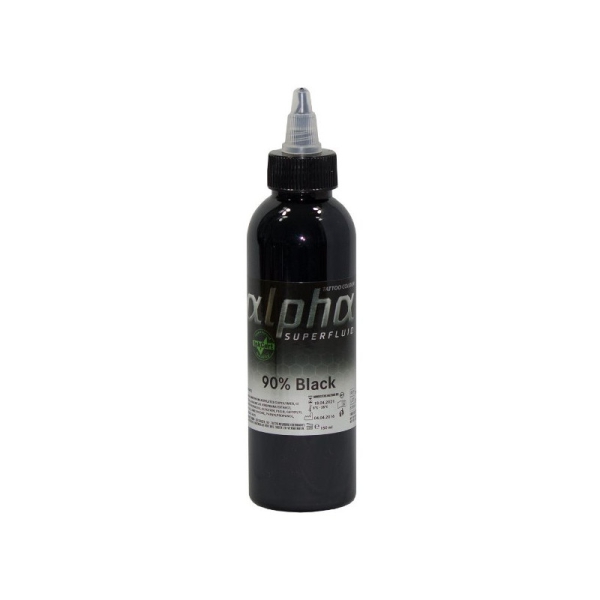 ALPHA superfluid Tattoofarbe 90% Black 30ml