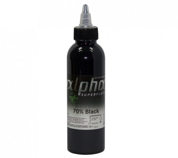 ALPHA superfluid Tattoofarbe 100% Black 150ml