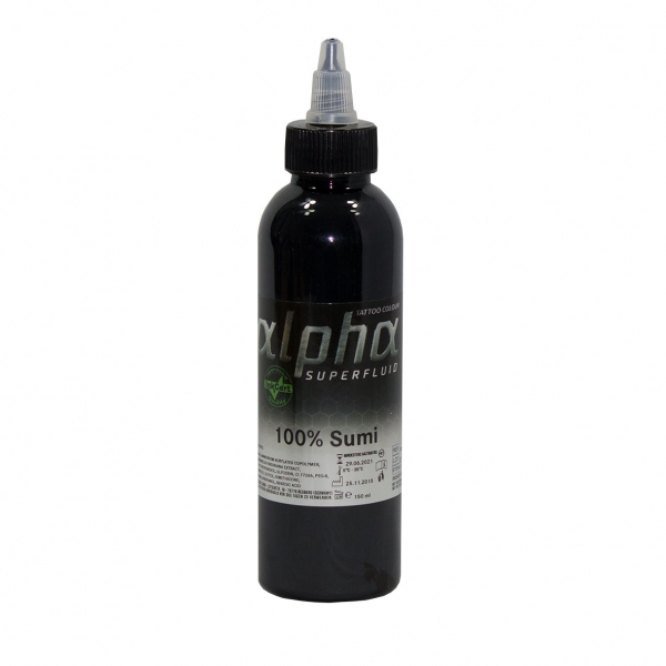 ALPHA superfluid Tattoofarbe 100% Sumi 150ml