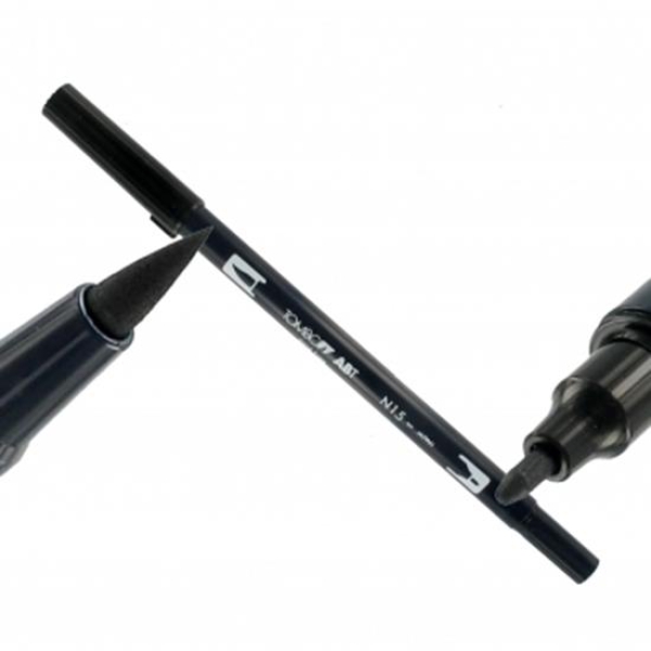 Tombow Dual Brush Stift AB-T Farbe Black