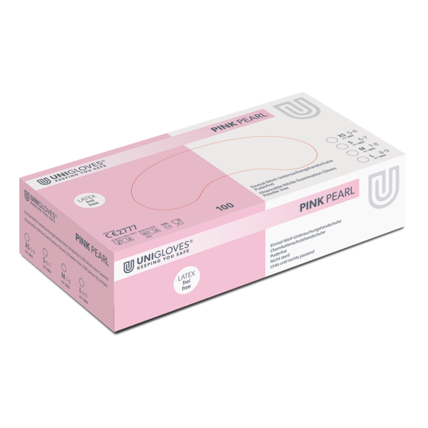 Unigloves Nitril Handschuhe  "Pink Pearl" 100 Stück, Größe XS